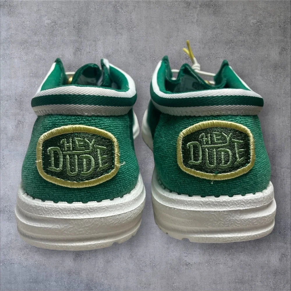 Hey Dude Wally Fairway Pine Green Mens 8 Loafers Casual Slip On Comfort Shoes